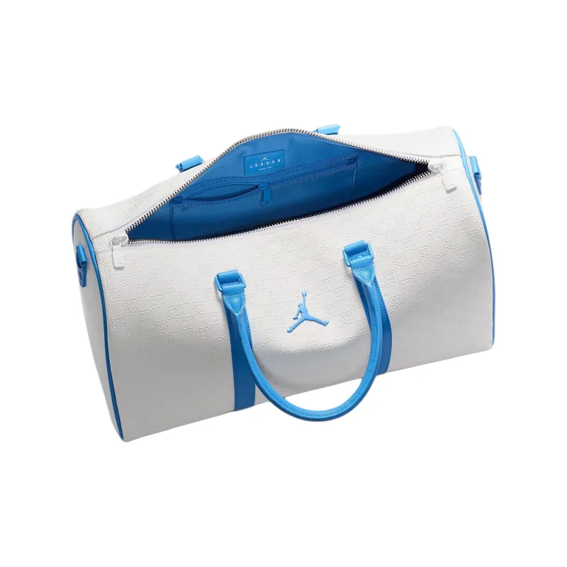 Jordan Monogram Polyurethane Handbag Shoulder Bag Crossbody Bag Travel Bag 25L Women's White-3
