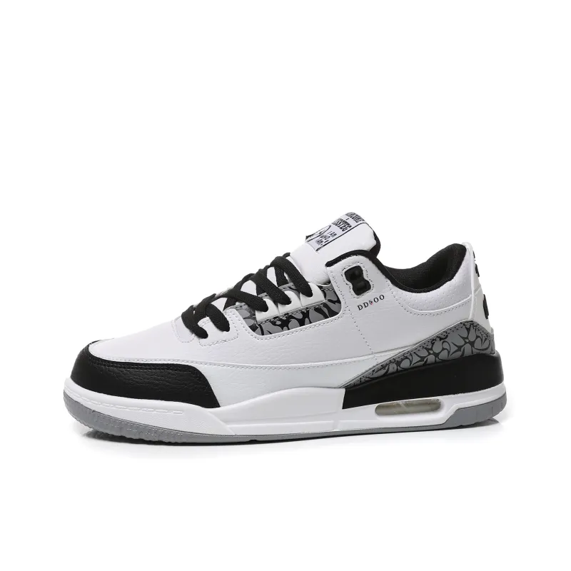 DD&OO Coverage Slip Resistant Waterproof Low Top Skateboard Shoes Unisex White Blue-12