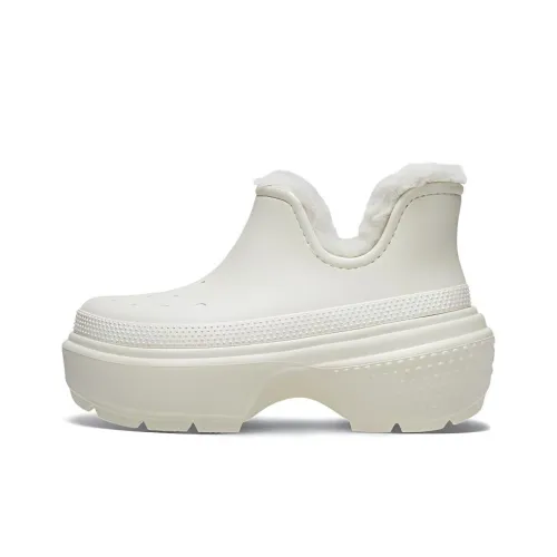 Crocs Stomp Ankle Boots Unisex White