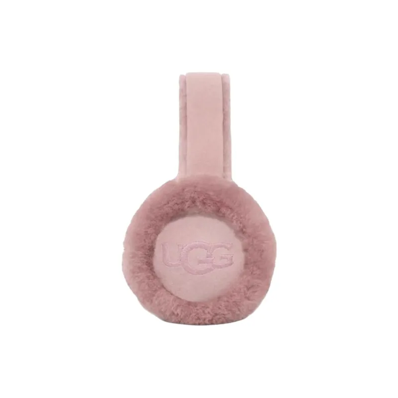 UGG Shearling, Sheepskin, Polyester Earmuffs Women's Gray Rose-1