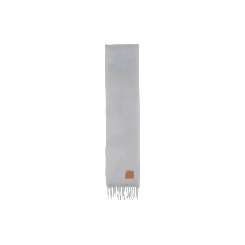 LOEWE Logo-Patch Fringed Scarf-2