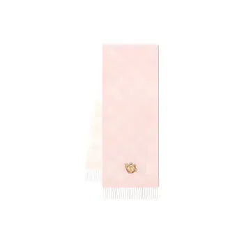 LOUIS VUITTON Knit Scarves Unisex Pink/White