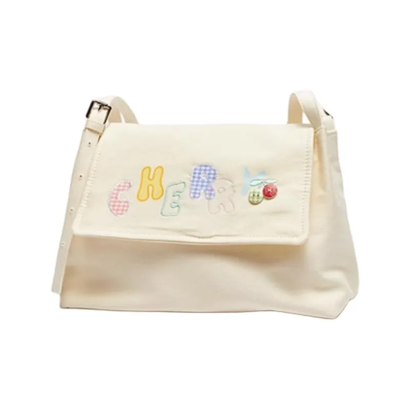 Three Blessings Fabric Shoulder Bag Medium Size Women's Multicolor-17