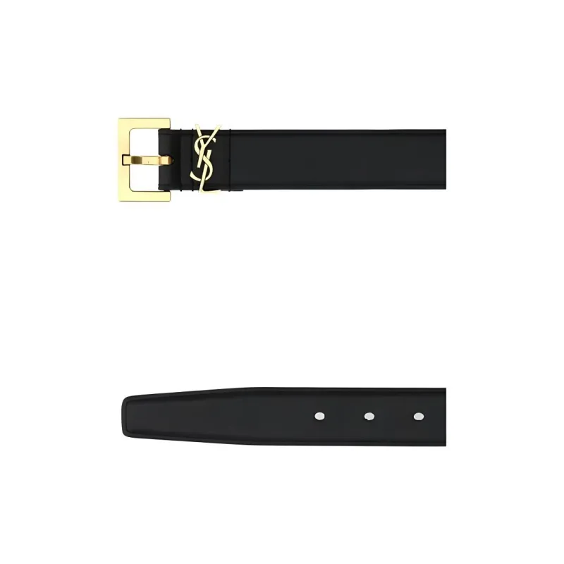 SAINT LAURENT Monogram Buckle Belt-1