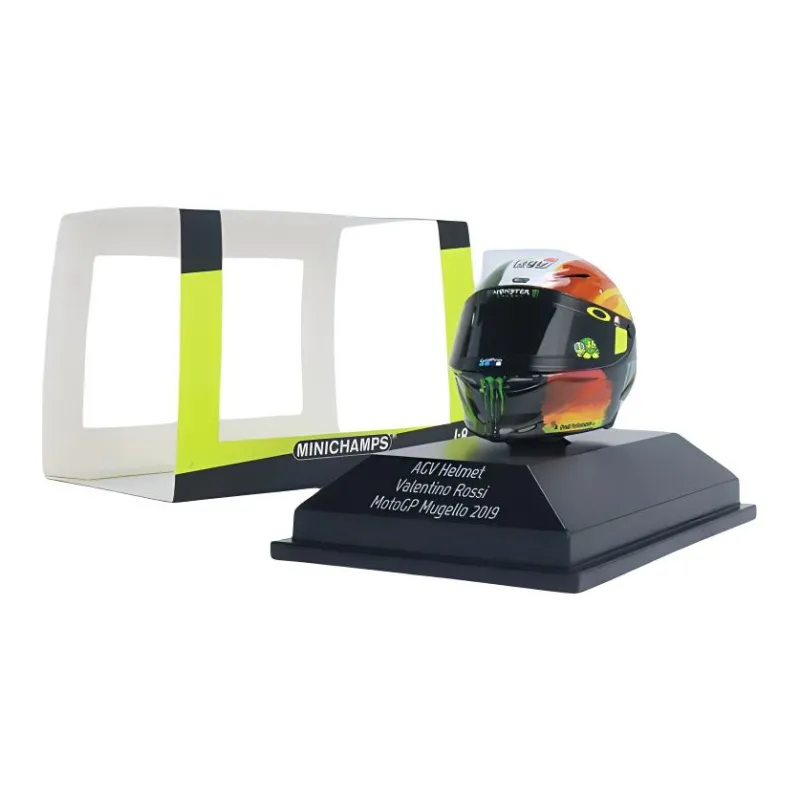 MINICHAMPS Motorcycle Model IP AGV Helmet, Valentino Rossi 2019 Italy Version MotoGP Assembled Models-2