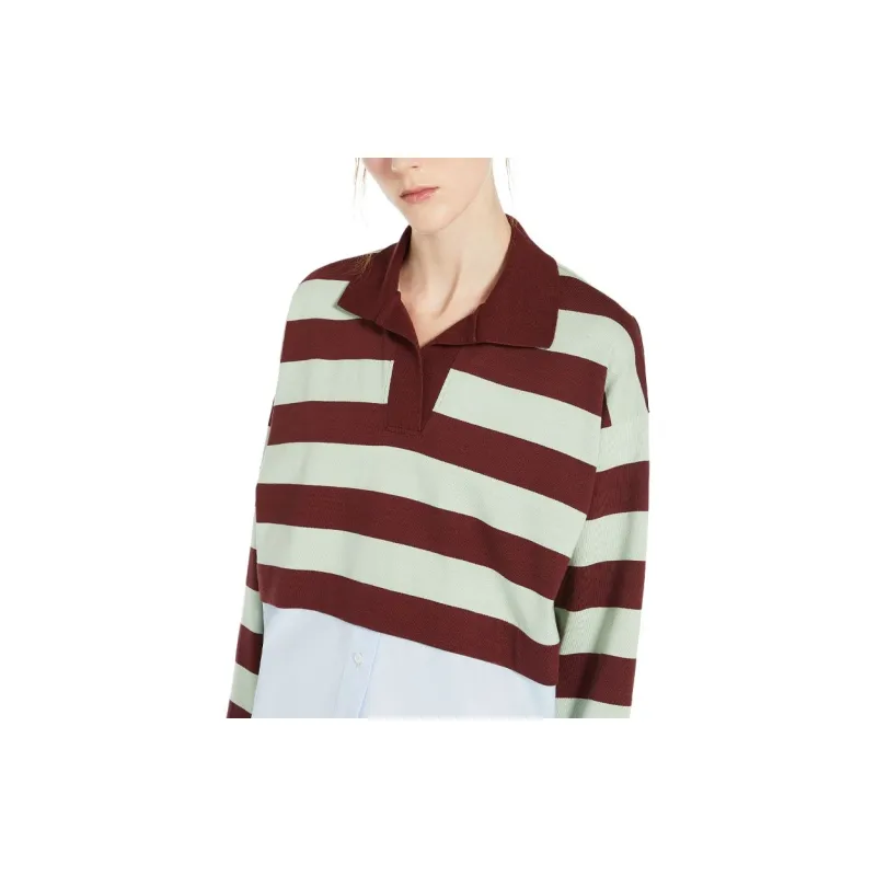 MaxMara Max Mara Weekend Halle Striped Long Sleeved Polo Shirt-4