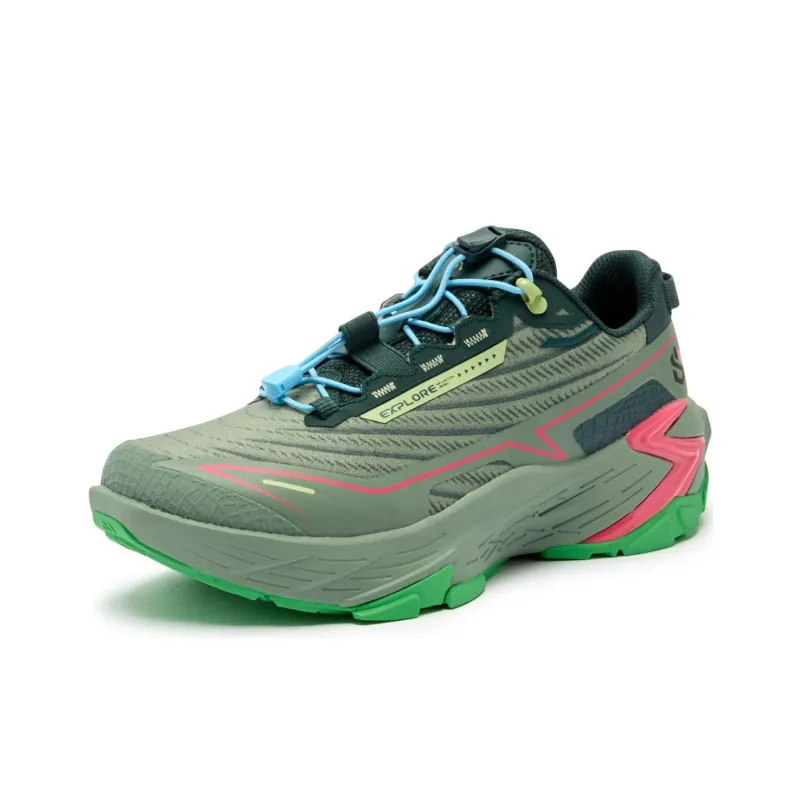 QIAODAN Light Cavalry Cushioning Anti-Slip Wear-Resistant Quick Dry Balance Rebound Low-Top Running Shoes Men's Green-2