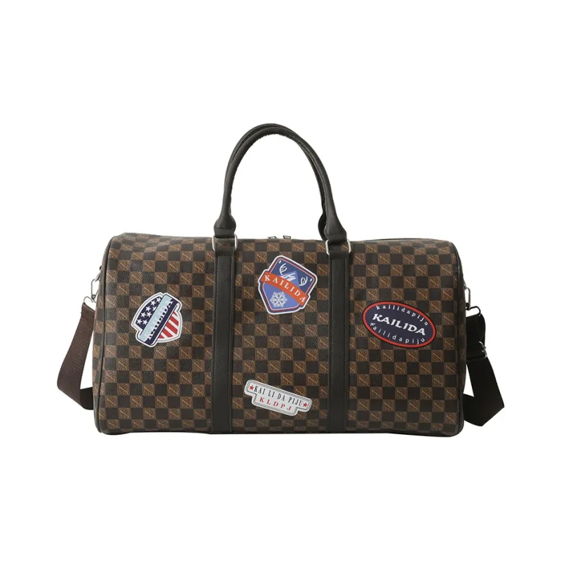 ResNonverba PU Travel Bag Unisex Black/Khaki/Brown-6