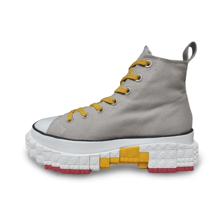 Ccilu Building Blocks Shoes Lightweight Height Increasing High Top Canvas Shoes Unisex GREENPLAX-20