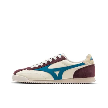 Mizuno LG 60S Slip Resistant Low Top Casual Shoes Unisex Beige Blue Brown