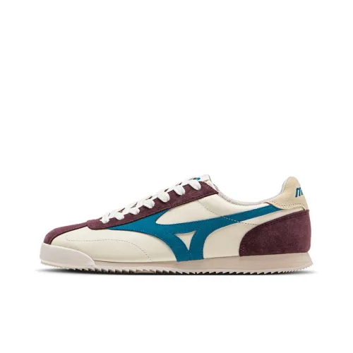 Mizuno LG 60S Slip Resistant Low Top Casual Shoes Unisex Beige Blue Brown