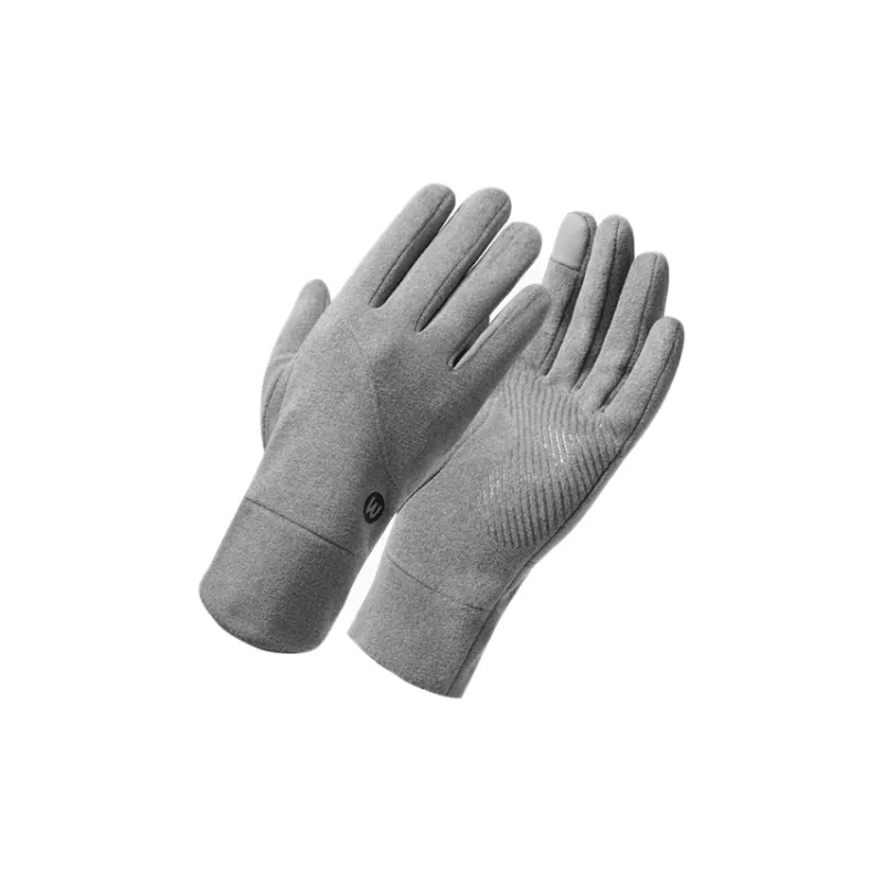 KOMY Polyester Knit Gloves Unisex Gray-1