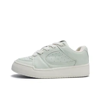 Mengsai Puffy Shoes Low-Top Skateboard Shoes Women's Light Green