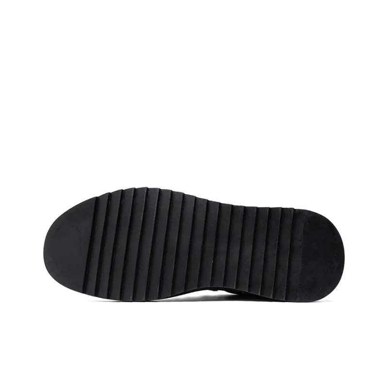 Mulinsen Warm Anti-Slip And Wear-Resistant Height Increasing Mid-Top Skateboard Shoes Men's-13