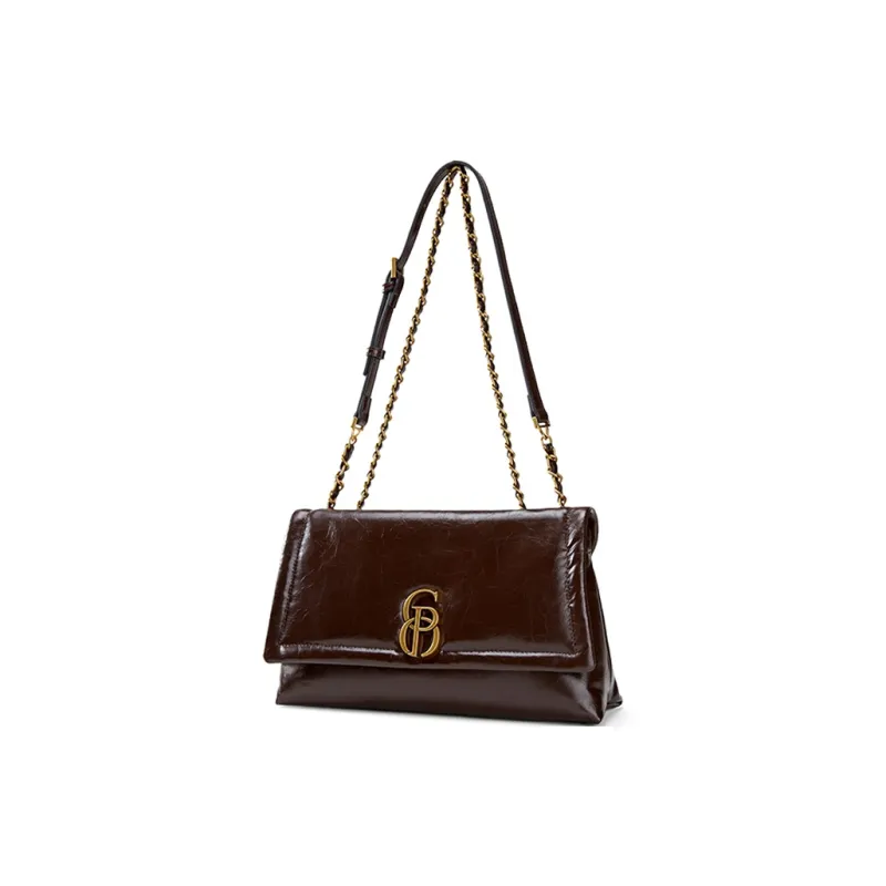 PIERRE CARDIN Oil Wax Cow Leather Shoulder Bag, Crossbody Bag Women's Multicolor-13