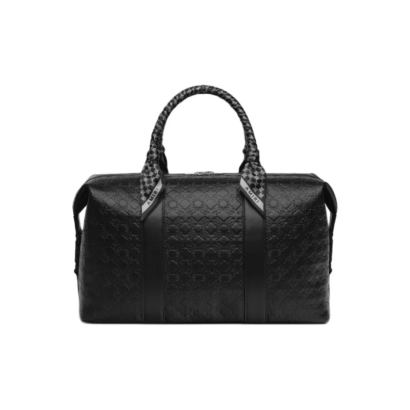 AMIRI Leather Travel Bag Unisex Black-2