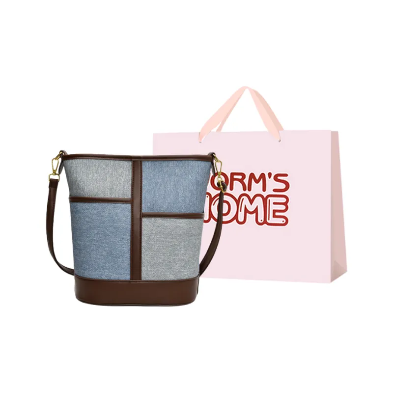 Worm's Home PU Crossbody Bag Women's Black/Coffee-0