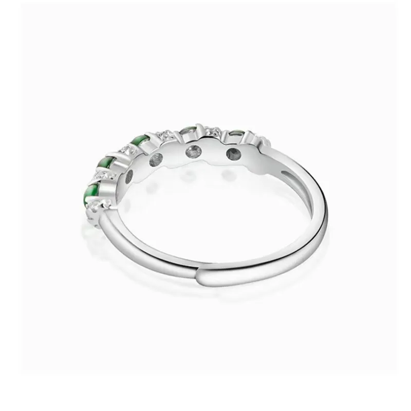 GUANFEI Glutinous Jade Jadeite Rings Women's-1