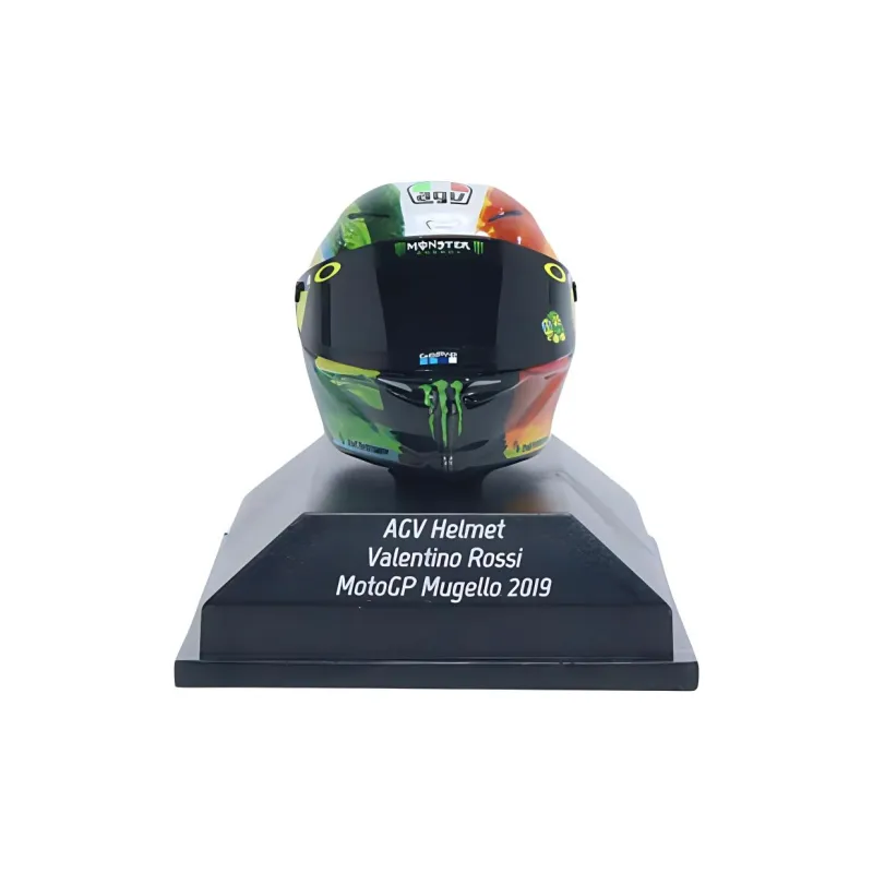 MINICHAMPS Motorcycle Model IP AGV Helmet, Valentino Rossi 2019 Italy Version MotoGP Assembled Models-4