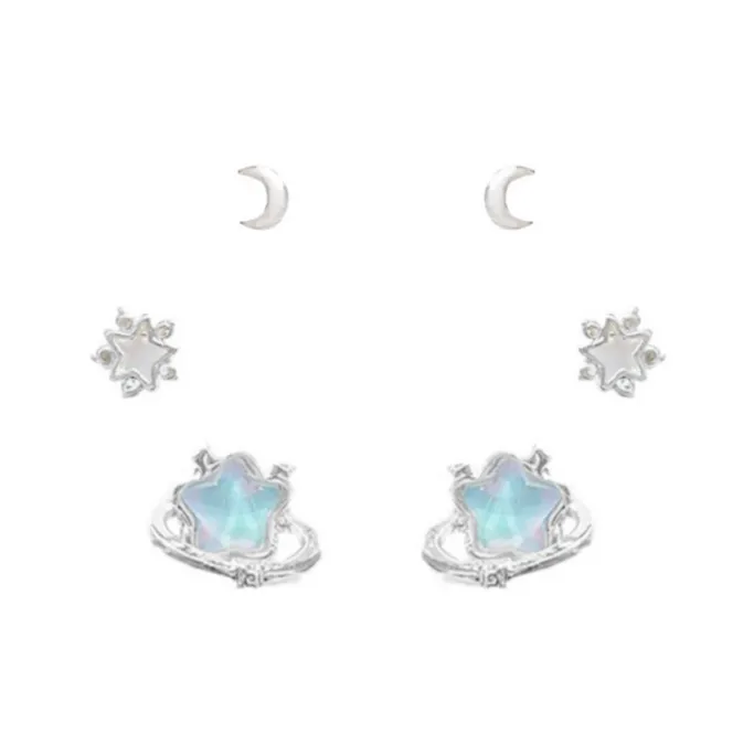Muyan Alloy Butterfly Heart Stud Earrings Set Women's-11