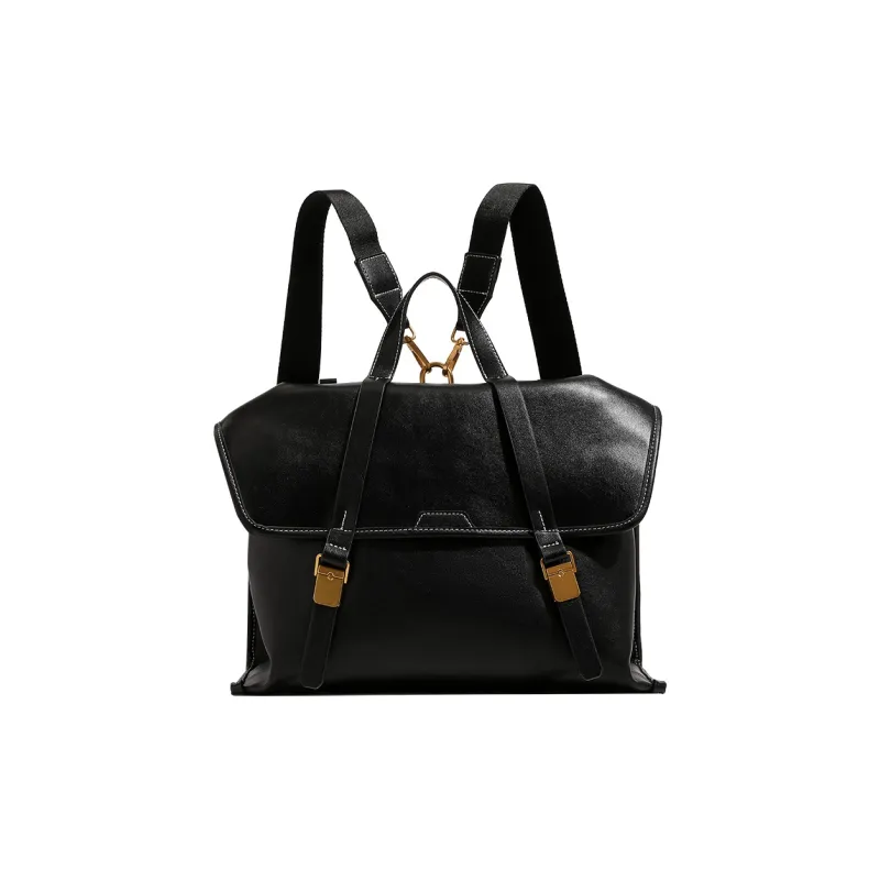 H YXIANG Cow Leather Backpack Women's Multicolor-2
