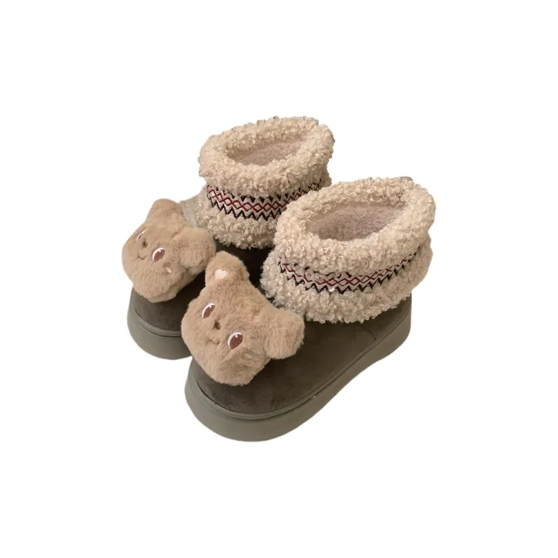 SHIGUDE Cotton Slippers Women's Black-18