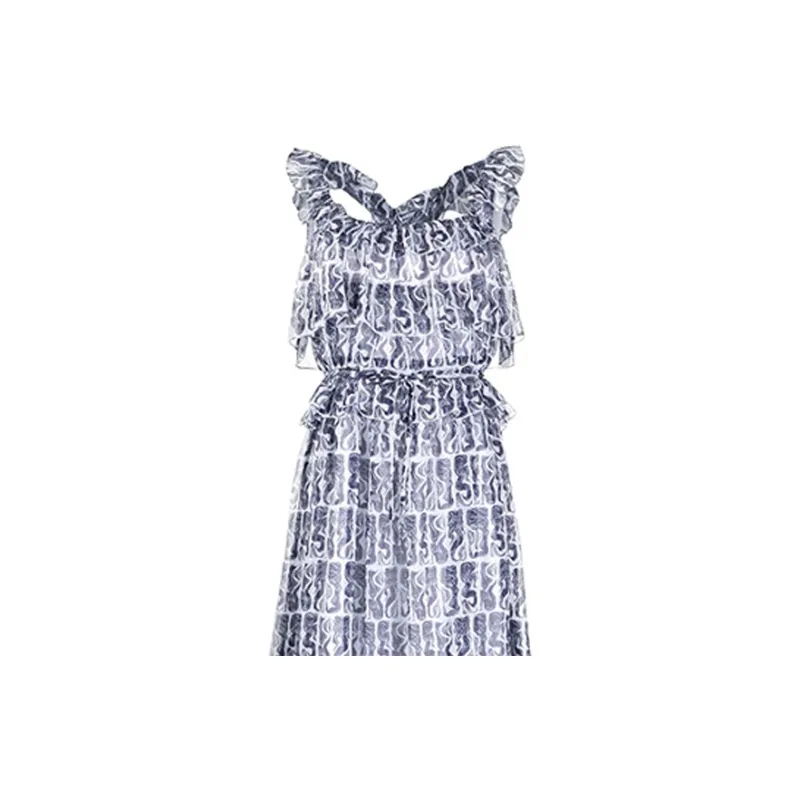 KENZO FW21 Sleeveless Dress Women's Blue-4