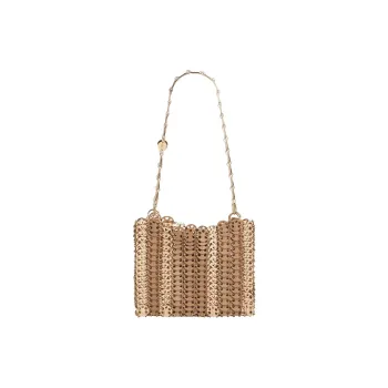 Paco Rabanne Metal Brass Shoulder Bag Women's Gold