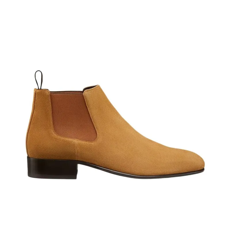 Stuart Weitzman/SW Adwin Chelsea Boots Men's Tan-1
