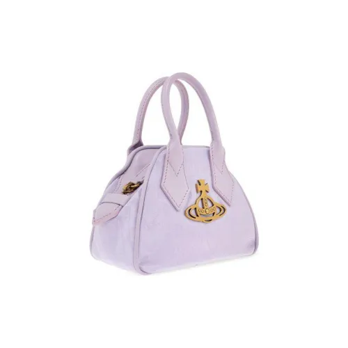 Vivienne Westwood Viscose Bowling Bag, Shoulder Bag, Crossbody Bag, Handbag Mini Women's Light Purple