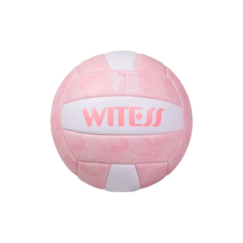 WITESS TPU Soft Leather Size 5 Volleyball Unisex Pink White-1