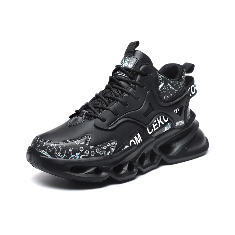 JKEM Anti-Slip And Wear-Resistant Warm High-Top Chunky Sneakers Men's-5