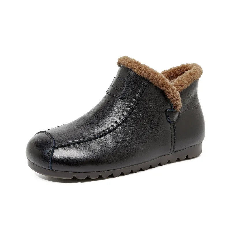 OULISASI Ankle Boots Women's Brown/Black-5