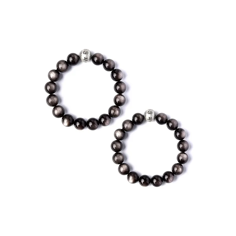 Red All Year Round Obsidian Bracelets Unisex-5