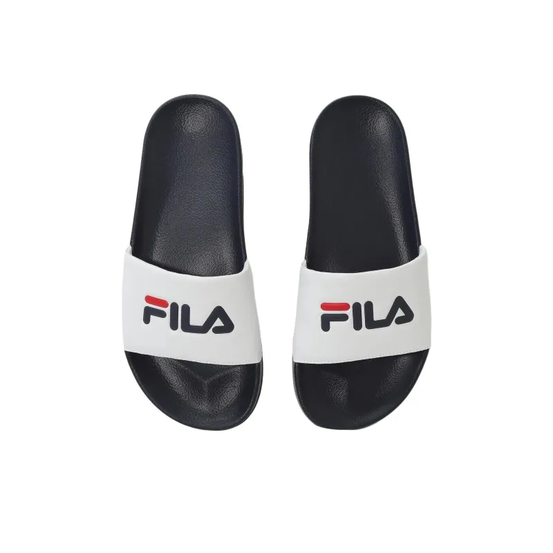 FILA DRIFTER Slip Resistant Abrasion Resistant Slide Slippers Unisex White Blue-4