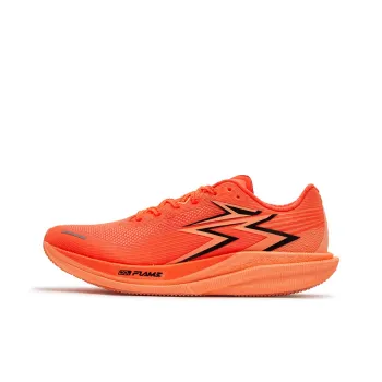 361° Cushioned Wear Resistant Breathable Slip Resistant Low Top Running Shoes Unisex Fluorescent Cream Peach Red