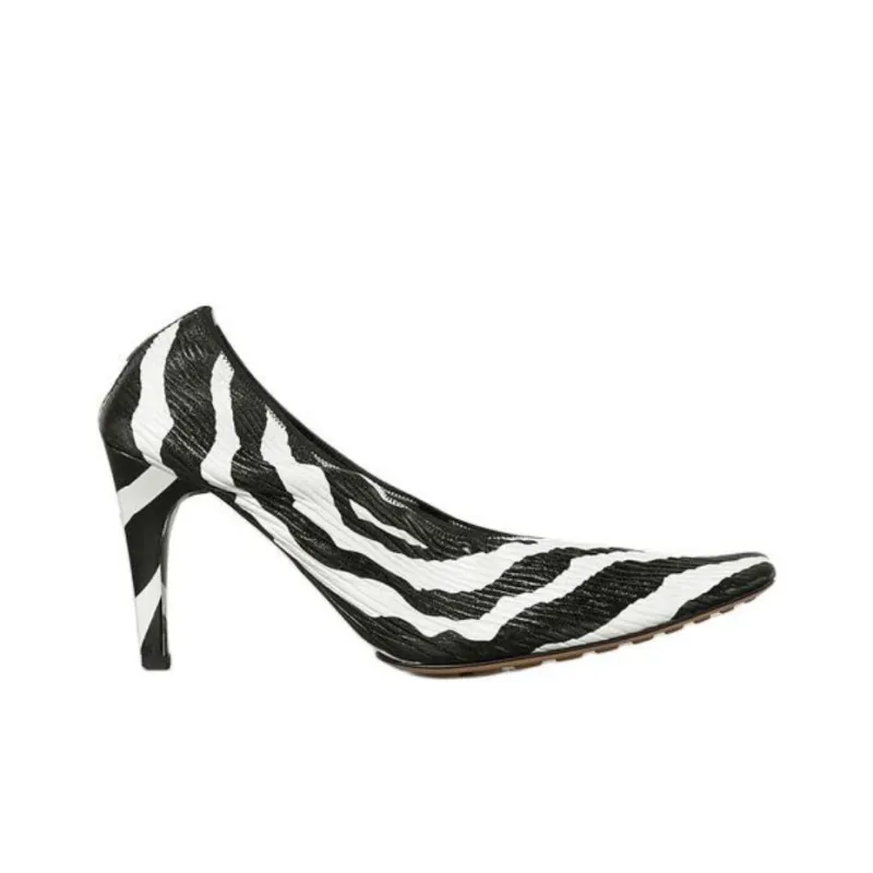 Bottega Veneta Cone Heel High Heels 8.5 Cm Women's Black White-1
