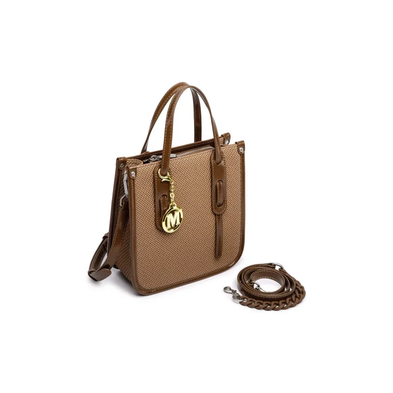 FAIRWHALE PU Shoulder Bag Crossbody Bag Handbag Regular Women's Tan-6