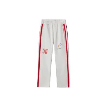 JEFF HAMILTON Knitted Sports Pants Unisex Light Gray