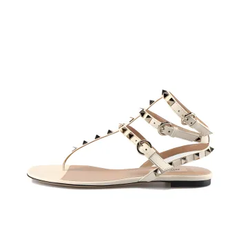 Valentino Rockstud Roman Sandals Women's White