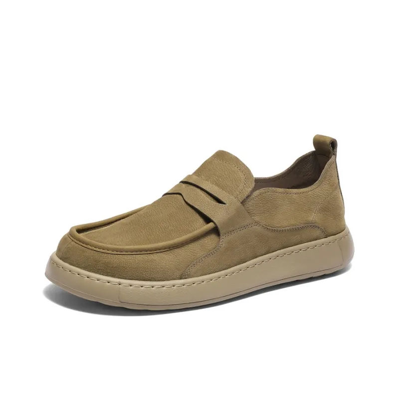 BELLE Men's Casual Shoes Men Low Top Gray/Khaki/Earth Yellow-6