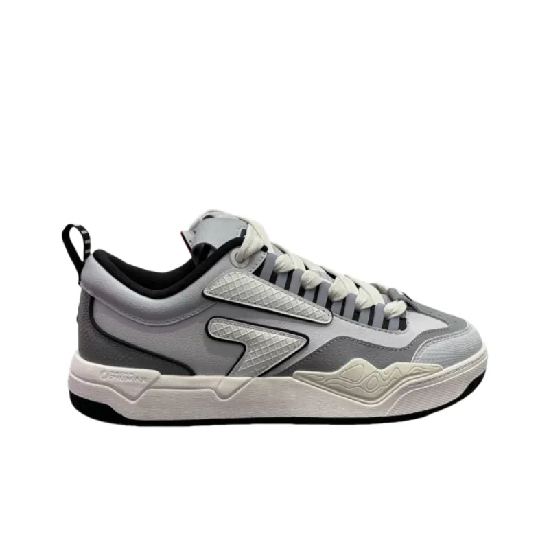 FILA FUSION Nollie Pig Leap Shoes Anti Slip Wear Resistant Low Top Skateboard Shoes Men's Gray-1