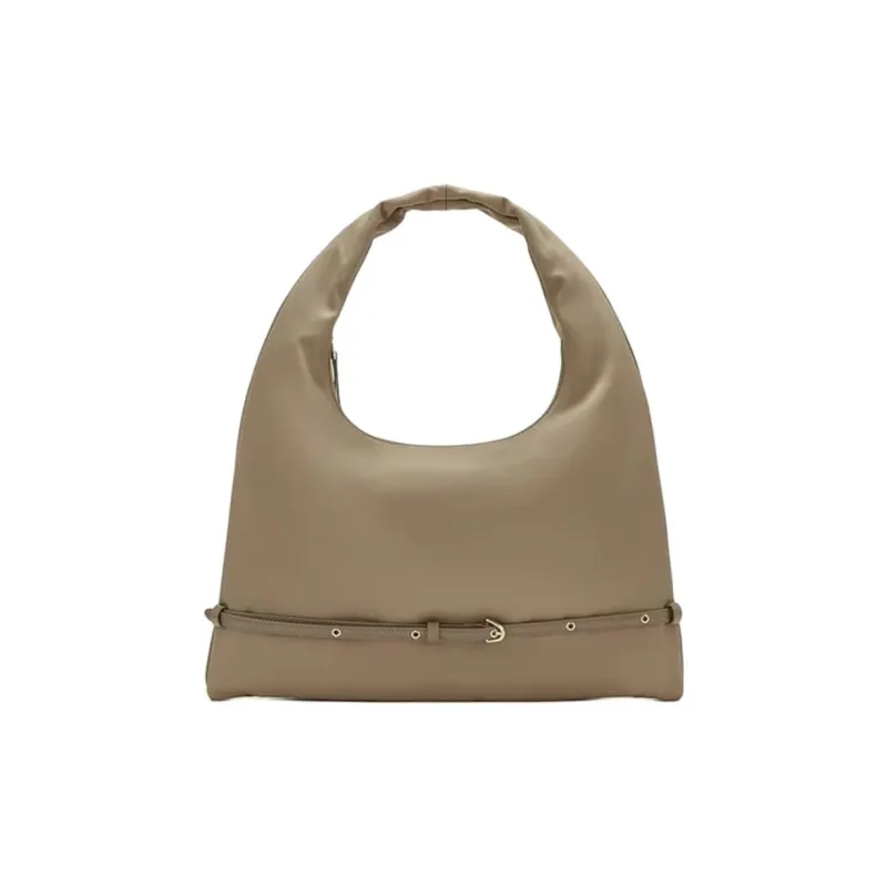 COCCINELLE Fabric Handbag Large Size Women's Light Gray-2