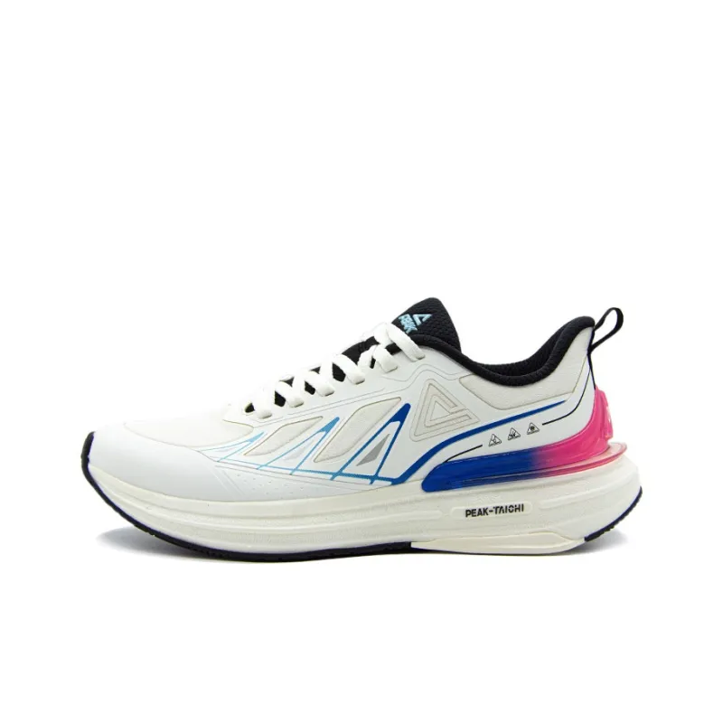 PEAK Mode 6.0 Pro Cushioning Lightweight Wear Resistant Low Top Casual Running Shoes Men's White Blue-0