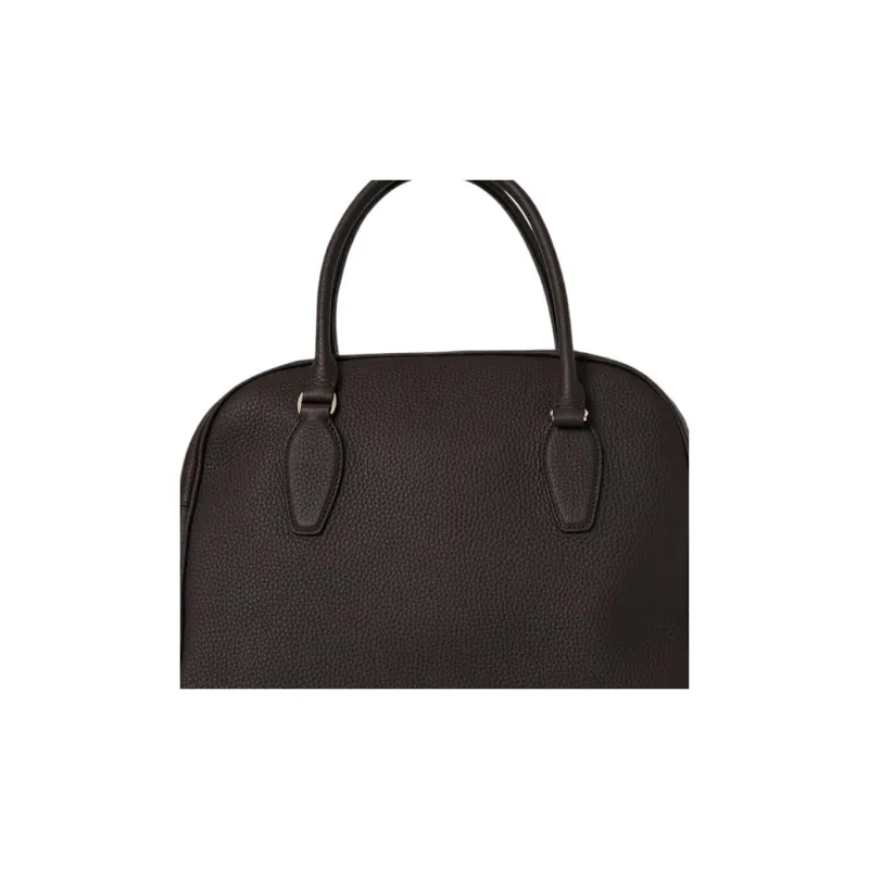 THE ROW Deerskin Bowling Bag, Handbag Women's Dark Brown-4