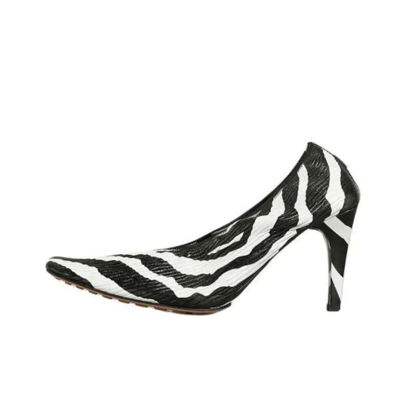 Bottega Veneta Cone Heel High Heels 8.5 Cm Women's Black White-0