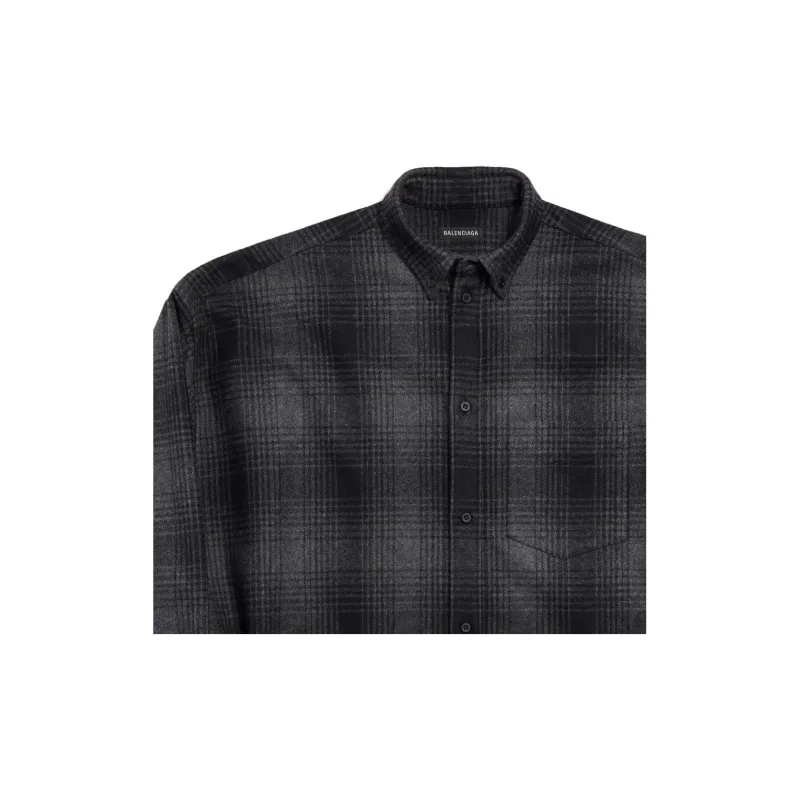 Balenciaga Collared Button-Up Oversized Shirt-2