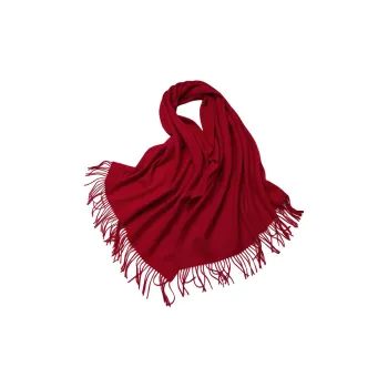 Red Bean Wool Knit Scarves Women's