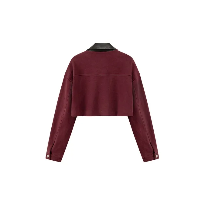CHUU Puffer Jacket Unisex Burgundy-1