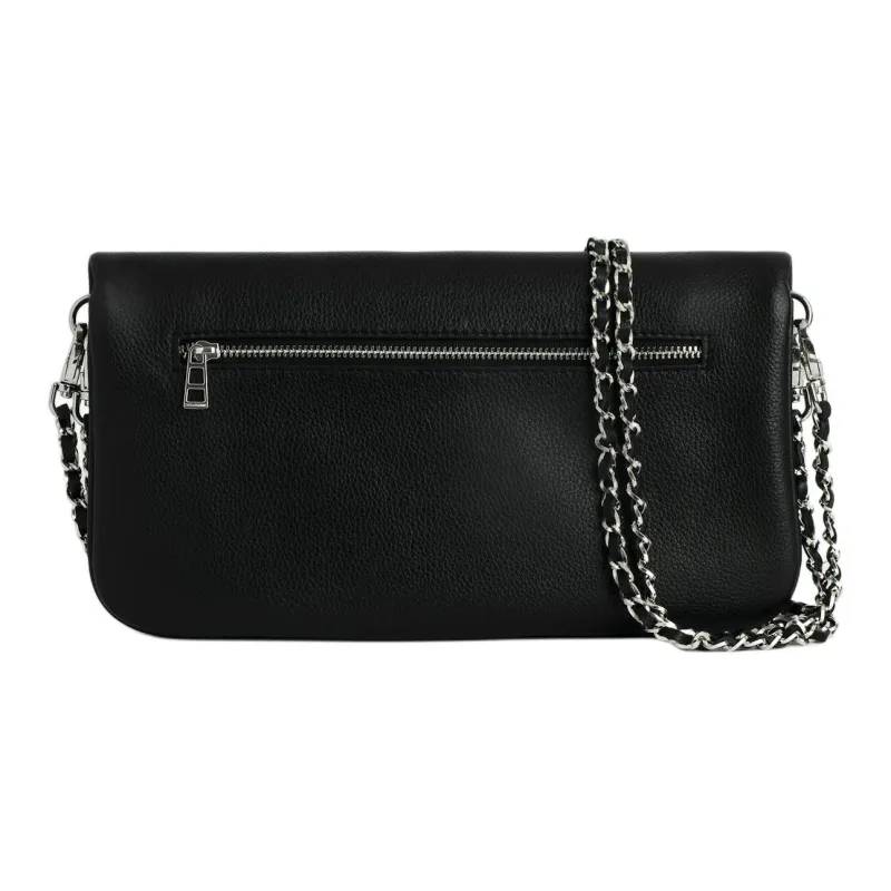 Zadig & Voltaire Cow Leather Clutch Shoulder Bag Women's Black-2